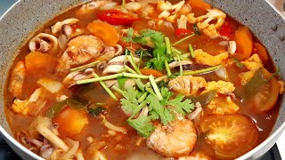 Tomyam Seafood Cara Masak Tomyam Yang Aroma dan Sedap [upl. by Atiuqaj988]