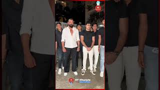 Bobby Deol and son Aryaman Deol rock matching white outfits at Deane Pandeys party [upl. by Staffan]