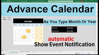 advance calendars excel spreadsheet [upl. by Rina]