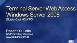 Terminal Server Web Access ScreenCast [upl. by Postman]