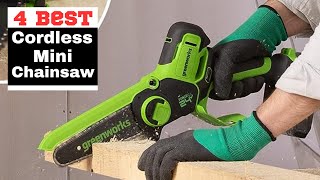 4 BEST Cordless Mini Chainsaw to Buy in 2024  Perfect List [upl. by Nitsuga]