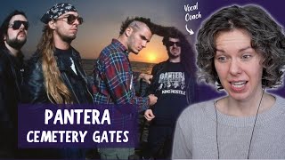 First time hearing Pantera Reaction and vocal analysis of quotCemetery Gatesquot [upl. by Namruht335]