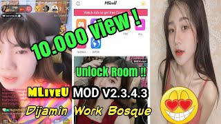 UPDATE MLIVEU MOD V2343 UNLOCK ROOM DIJAMIN WORK BOSQUE [upl. by Aeet405]