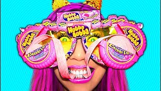 Hubba Bubba Prank amp Funny Battle w DIY Hubba Bubba Sunglasses CC Available [upl. by Zoe]