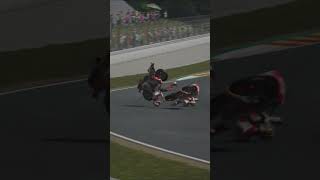 Marquez Takes Out Nakagami And Sends His Bike 200 FEET into the Air automobile motogp marquez [upl. by Bette-Ann]