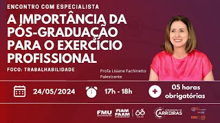 Aceleradora de Carreiras A importância da pósgraduação para o exercício profissional [upl. by Hsot]