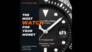 Stuhrling Swiss Automatic Depthmaster 42mm Diver [upl. by Whitelaw93]