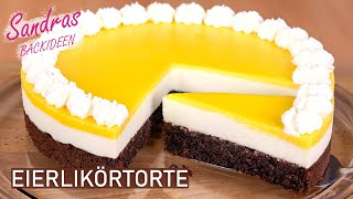 Eierlikör Sahne Torte  der Klassiker zu Ostern mit HaselnussSchokoBoden [upl. by Elvyn]