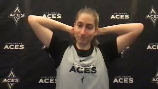 Las Vegas Aces guard Kate Martin talks to the media after practice [upl. by Neslund]