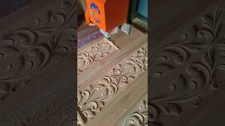 3d carving on CNC Machinewoodwork cncmachine art carpenter maaz cnc [upl. by Arrekahs]