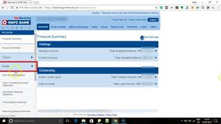 How to check Fixed Deposit FD summary through HDFC Net Banking [upl. by Ajad]