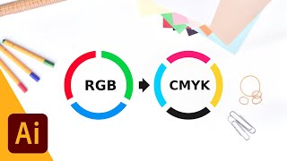 How to Convert RGB TO CMYK IN Illustrator [upl. by Uhej15]