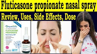 Fluticasone propionate nasal spray usp 50 mcg  Uses Side Effects Dose Uses in pregnancy [upl. by Ferro]