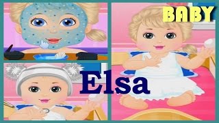 Baby Elsa Party Makeover Newest Baby Frozen Game Movie amp Baby Beauty Makeover [upl. by Ahsiekahs]