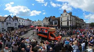 Great Knaresborough Bed Race 2024  parade from the Market Square in 360 [upl. by Neumark]