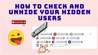 How to hideunhide users in your YouTube channel  Tutorial  MissLibra Vlogs [upl. by Tita921]