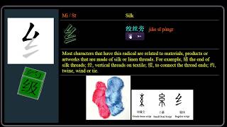 Learn 18 Chinese Characters with Radical Silk quot纟quot HSK 14 [upl. by Accebor]