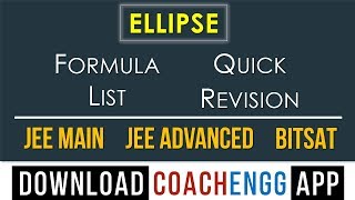 ELLIPSE  QUICK REVISION  JEE Main  JEE Advanced  BITSAT – By Nitesh Choudhary [upl. by Minoru]