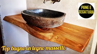 TOP BAGNO IN LEGNO MASSELLO FAI DA TE mensola lavandino in cedro del libano [upl. by Tami]