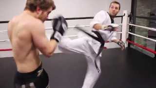 Muay Thai vs Taekwondo  Shane Fazen vs KwonKicker [upl. by Lanam378]