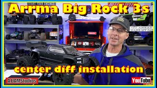 Arrma Big Rock center diff installation [upl. by Steffie]