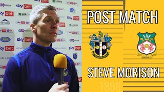 POST MATCH Steve Morison Sutton United 1 Wrexham 2 EFL2 13022024 [upl. by Aklog]