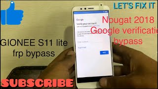 GIONEE S11 lite FRP BYPASS GOOGLE VERIFICATION BYPASS [upl. by Persis]