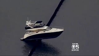 17 Million Dollar Yacht Crashes in Oakland Outer Harbor [upl. by Gnehs]