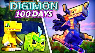 I Survived 100 Days in Minecraft Digimon [upl. by Steinberg]