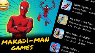 TRYING SPIDERMAN GAMES gone funny😂 [upl. by Klecka]