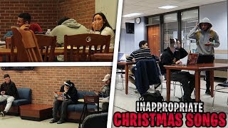 Blasting INAPPROPRIATE CHRISTMAS SONGS in the Library PRANK [upl. by Kurzawa]