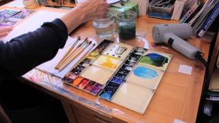 Clematis Watercolour Tutorial Part 2  Colour mixing [upl. by Aneelahs]