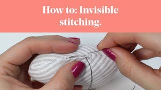 How To Invisible Stitching Slip Stitch  Ladder Stitch [upl. by Ianteen]