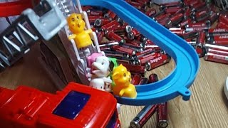 cute fire truck toy battery disassembly and assembly216 satisfying passion toy [upl. by Ialda703]