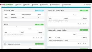 Logiciel Gestion Cabinet Médial Dossier Patient  3 [upl. by Pappas101]