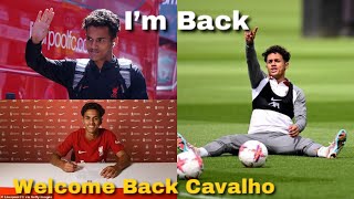 WELCOME Back to Liverpool Fabio Cavalho after spending loan time RB Leipzig [upl. by Ennadroj281]