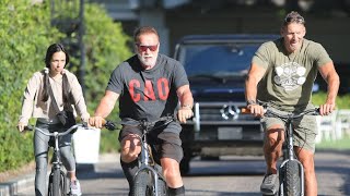 Arnold Schwarzenegger Is Asked If He Supports The Hollywood Strike Before Gym Session [upl. by Olson429]