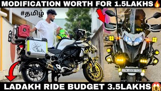 😍Modification worth for 15LAKHS 💥😳ladakh ride budget 35lakhs 😢 ladak ride tamil aksquad [upl. by Axe280]