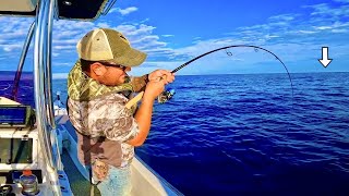 Fishing 25 miles out on a 24ft Bay Boat When I Caught THISCatch Clean Cook [upl. by Alemac]