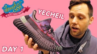 FIRST LOOK YEEZY 350 V2 YECHEIL SNEAKERCON LA DAY 1 [upl. by Gail]