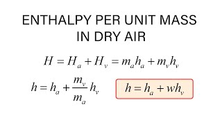 Mechanical Engineering Thermodynamics  Lec 28 pt 5 of 7 Enthalpy per unit mass Dry Air [upl. by Grannias]