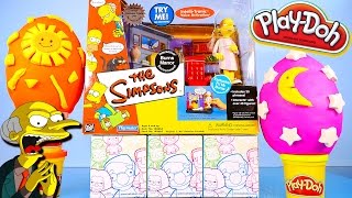 The Simpsons Mr Burns Playset Toys Surprise Play Doh Eggs Kidrobot Unboxing  Disney Cars Toy Club [upl. by Wauters]