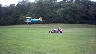 Collings Foundation quotRace of the Centuryquot  Stearman vs Sprint Car [upl. by Iline]