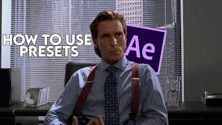 how to use presets in after effects [upl. by Lebiram]