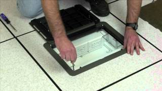 Wiremold How to install the Evolution Floor Box Decorative Cover [upl. by Ennovad]