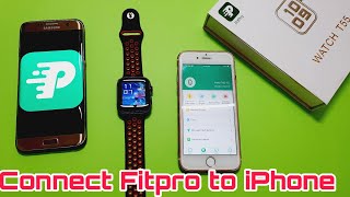 How To Connect Fitpro app To T55 Smartwatch in Iphone  T55 smartwatch fitpro app install in iphone [upl. by Attenyw197]