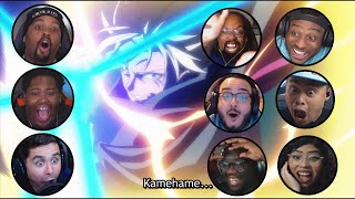 Youtubers React to Veldoras HadoukenKamehameha moment Tensei Shitara Slime Datta Ken episode 23 [upl. by Atirac]