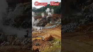 Rock quarry blasting methods  Quarrying  Quarry  Rock blasting  blasting  Explosives shorts [upl. by Elauqsap]