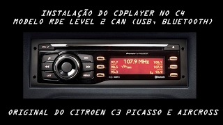 Instalação do Cdplayer RDE Level 2 CAN com USB Bluetooth [upl. by Olin]