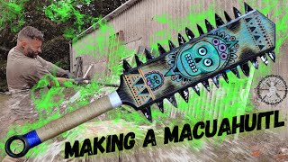 Making a Macuahuitl AZTEC Weapon [upl. by Ledniahs236]